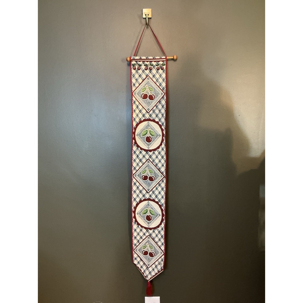 Mary Engelbreit Cherry Blue Cherries Tapestry Wall Hanging